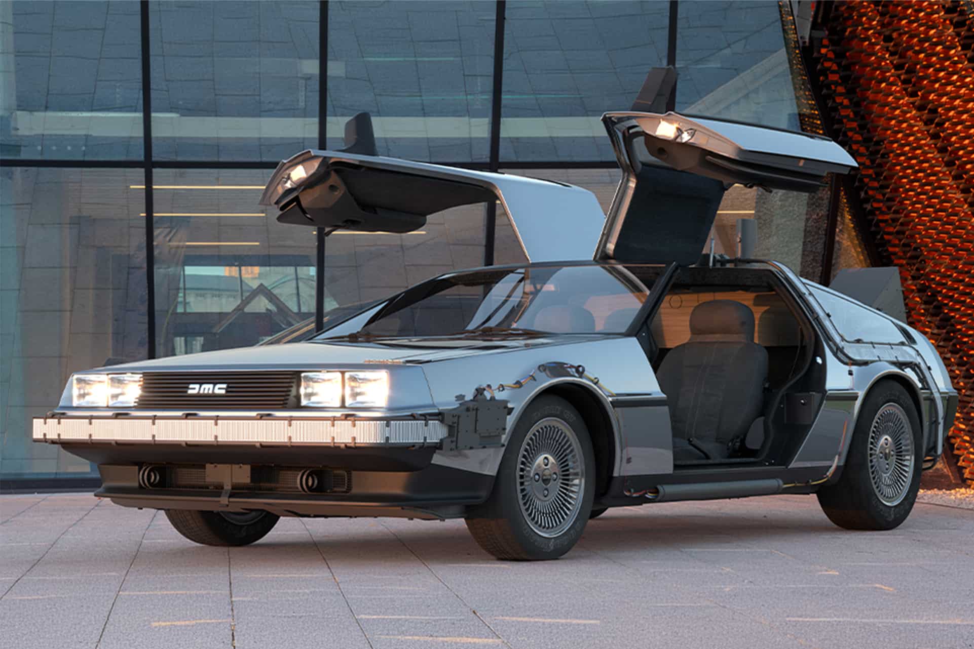 DeLorean-style car as a Geek Pride Day 2026 millionaire geek dream